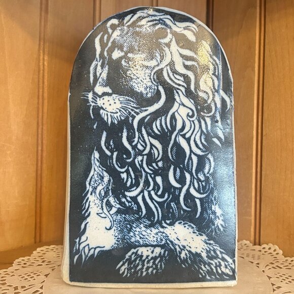 Late 20th Century Vintage Jon Carlos Lopez Pottery Glazed Planter Pot Lion - Picture 1 of 6